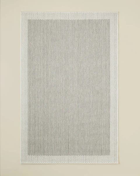فرش Arlo 120×180 سانتی‌متر طوسی-سفید