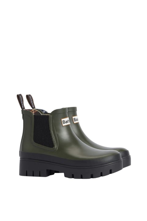 بوت بارانی چلسی Barbour مدل Halton OL12 رنگ زیتونی-مشکی