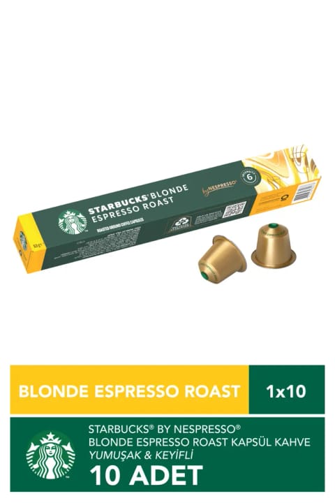 Starbucks Blonde Espresso قهوه کپسولی با طعم ملایم سازگار با Nespresso