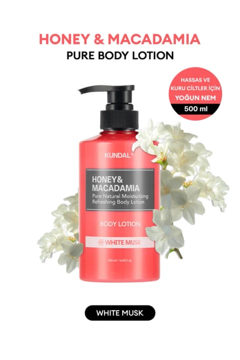 Kundal لوسیون بدن مرطوبکننده و مغذی عسل و ماکادمیا