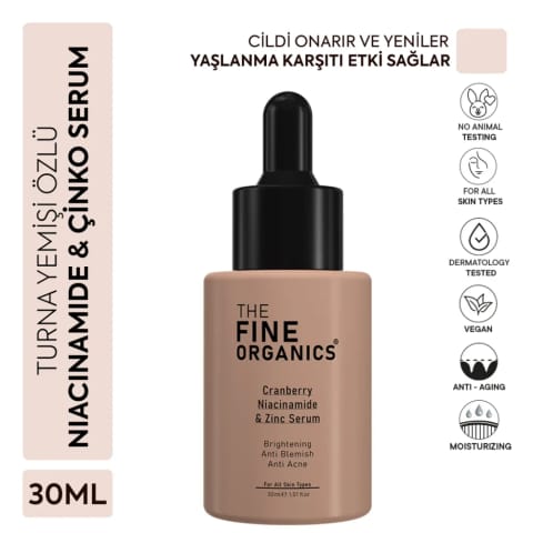 The Fine Organics سرم نیاسینامید و زینک با عصاره کرنبری ضد لک و روشنکننده ۳۰ میلیلیتر