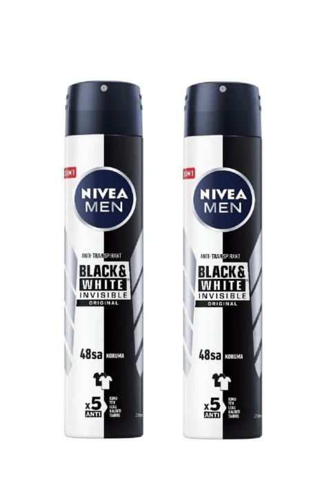 NIVEA Men Invisible Black & White Original دئودورانت اسپری ۲۰۰ میلی‌لیتر
