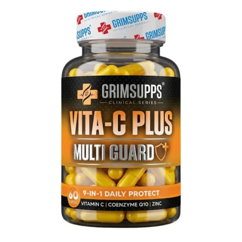 مکمل Grimsupps Vita-C Plus Multi Guard حاوی Vitamin C، Elderberry، Resveratrol و Zinc، ۶۰ کپسول