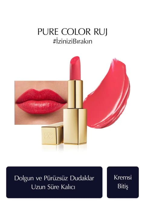 رژ لب کرمی Estee Lauder مدل Pure Color Creme با فینیش ساتن و کرمی - 3.... — 320 Defiant Coral