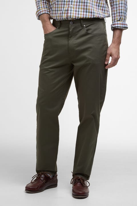 شلوار چینو مردانه Barbour مدل Lightweight Stretch Regular Fit رنگ Uniform Green