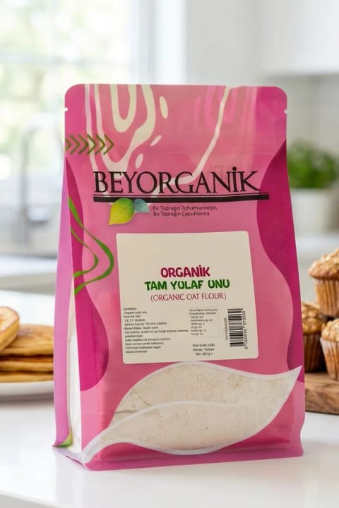 BEYORGANİK آرد جو دوسر کامل ارگانیک ۳۵۰ گرم (دارای آنالیز سموم و آفلاتوکسین)