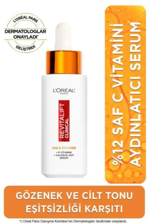 L'Oreal Paris Revitalift Clinical سرم روشنکننده و یکدستکننده پوست با ۱۲٪ ویتامین C خالص