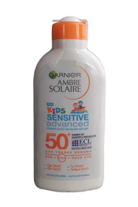 گارنیه آمبر سولر کیدز سنسیتیو ادونسد کرم بچه SPF50+ 200 میلیلیتر
