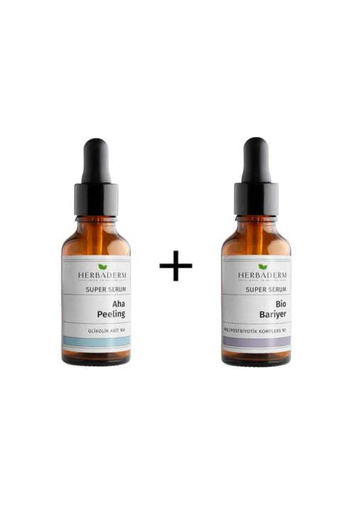 Herbaderm AHA Peeling Cilt Tonu Eşitleyici Glikolik Asit Süper Serum + Aydınlatıcı...