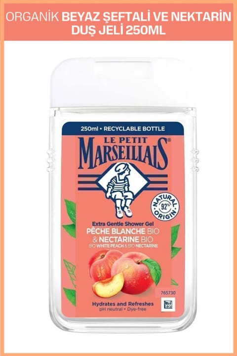 Le Petit Marseillais ژل دوش هلو سفید و شلیل 250 میلیلیتر