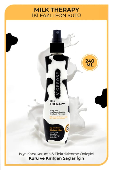 مورفوز Milk Therapy اسپری محافظ مو در برابر حرارت ۲۴۰ میلی‌لیتر