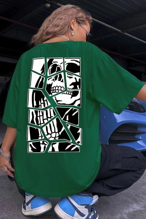 تی‌شرت چاپی Skullcracked یونیسکس uyguntarz