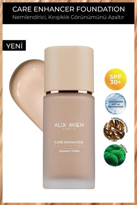 Alix Avien کرم پودر ضد چروک مرطوبکننده با SPF30 و پایانی درخشان — 802 Sandy Rose