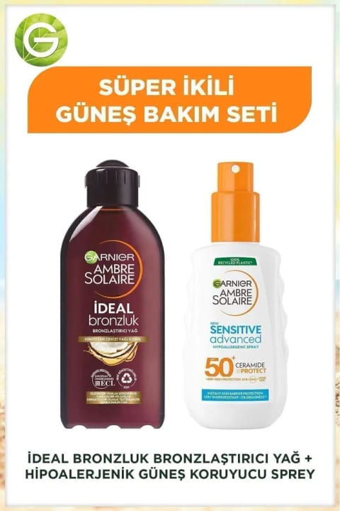 گارنیر آمبر سولر سنسیتیو ادونس اسپری ضدآفتاب SPF50+