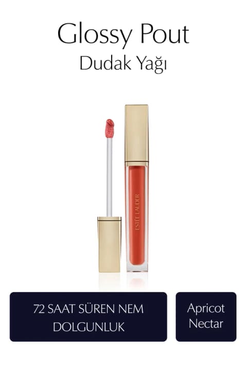 روغن لب براق Estee Lauder Glossy Pout - رنگ: Apricot Nectar