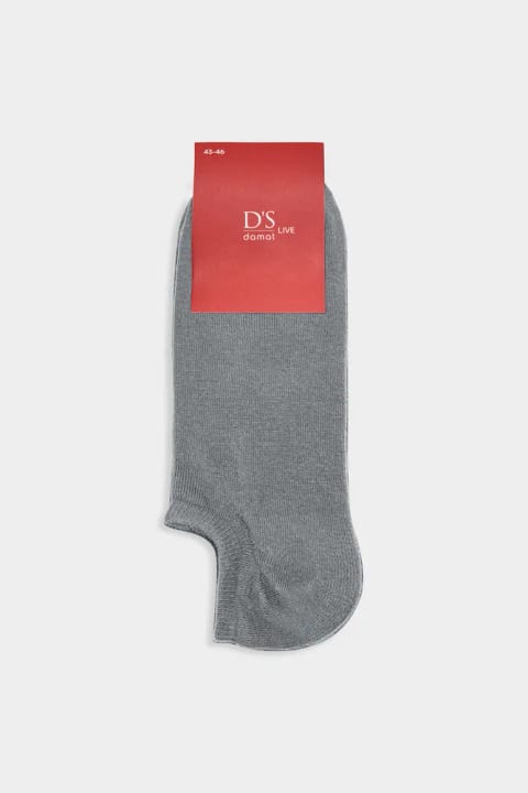 D'S Damat جوراب اسنیکری ورزشی نخی طوسی