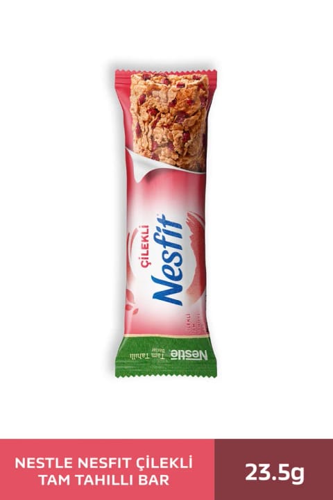 Nesfit بار غلات کامل با طعم توت فرنگی ۲۳.۵ گرم