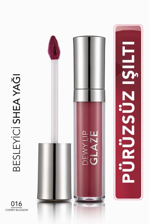 Flormar Dewy Lip Glaze برق لب صورتی شکوفه گیلاس تیره 016