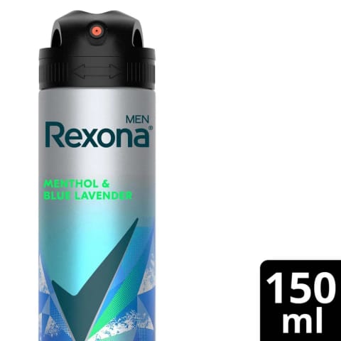 Rexona Men Thermocool اسپری ضدتعریق مردانه منتول و اسطوخودوس آبی ۱۵۰ میلی‌لیتر