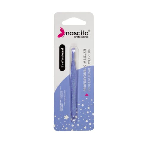 موچین نوک باریک طرح‌دار Nascita از جنس استیل ضدزنگ NASCIMBIZ071
