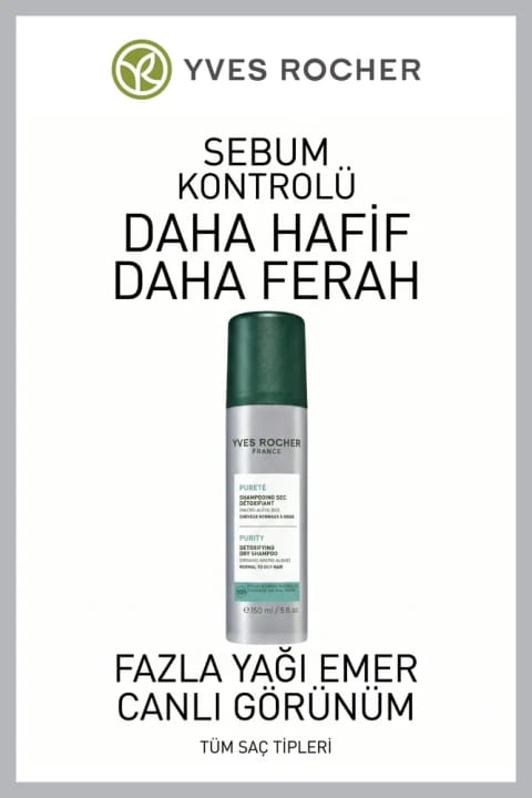 Yves Rocher شامپو خشک پاککننده - بدون نمک و وگان ۱۵۰ میلیلیتر