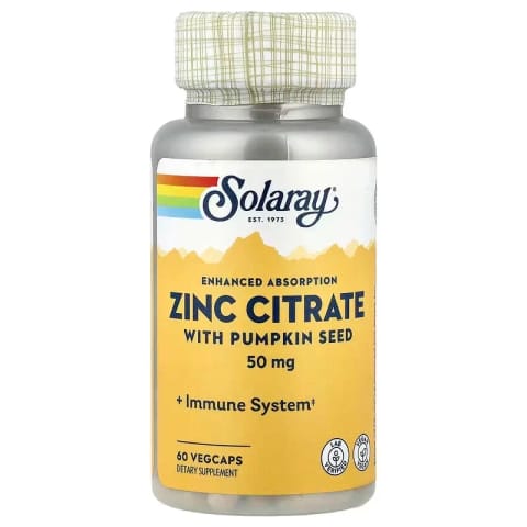 سولارای روی سیترات با تخم کدو سیستم ایمنی 60 کپسول گیاهی