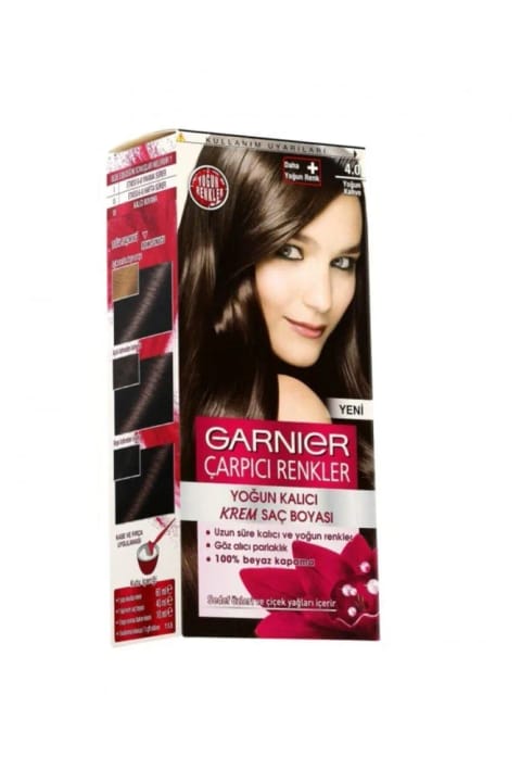 Garnier ست رنگ مو 4.0 قهوهای پررنگ
