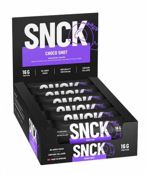 بار پروتئینی Snck ۱۲ عددی ۵۵ گرمی - Choco Shot - بادام‌زمینی