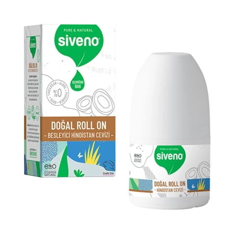 Siveno %100 طبیعی مغذی دئودورانت رولی زنانه نارگیل ۵۰ میلی‌لیتر