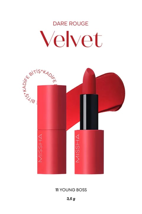 رژ لب MISSHA Dare Rouge Velvet (شماره 11 ینگ باس) — 11 Young Boss