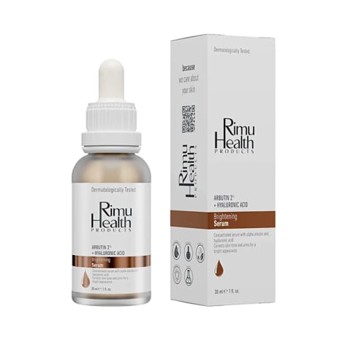 سرم صورت Rimu Health برای یکنواختسازی رنگ پوست و روشنکننده لکهها ۳۰ میلیلیتر (حاوی Arbutin %2 + Hyaluronic Acid)