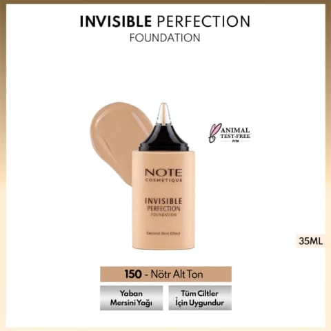 Note Invisible Perfection فونداسیون 150 با زیرتن خنثی