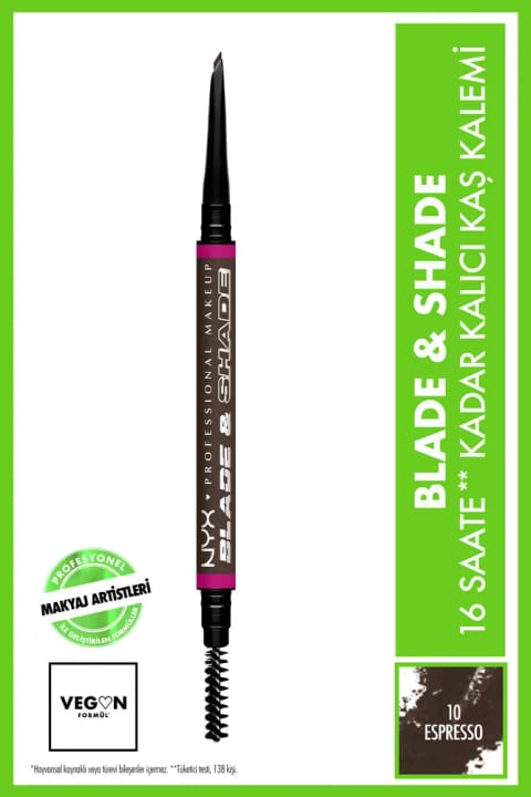NYX Professional Makeup Blade N Shade مداد ابرو - 10 Espresso