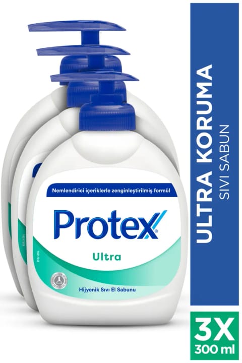 Protex Ultra محافظت طولانیمدت شامپو بدن 3×300 میلیلیتر صابون مایع دست