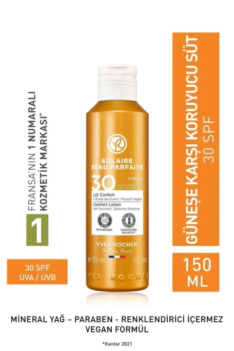 ایو روشه لوسیون ضد آفتاب SPF 30 مخصوص صورت و بدن / سولر پوست پارفه - 150 میلیلیتر