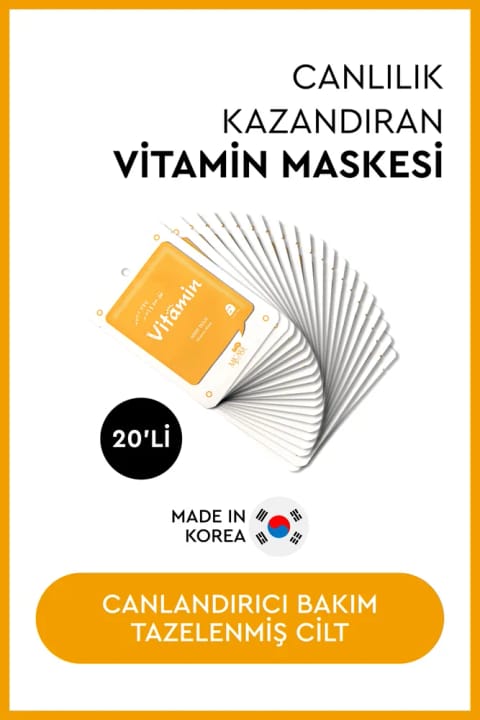 Mjcare On Vitamin Mask - ماسک صورت ویتامینه ۲۰ عددی