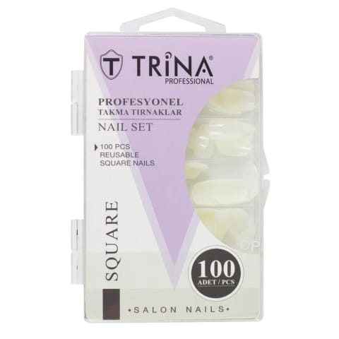 ست ناخن مصنوعی مربعی Trina بسته ۱۰۰ عددی TRNNAIL0004