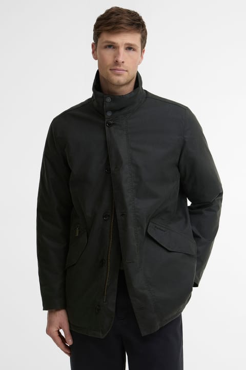 کاپشن روغنی Barbour Modern Powell SG51 رنگ Sage