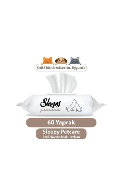 Sleepy Petcare دستمال مرطوب ۶۰ عددی نچرال
