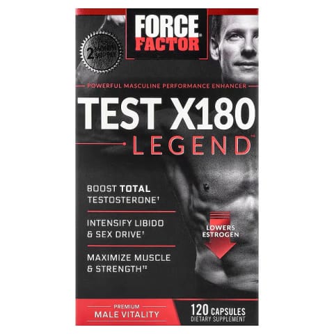 Force Factor Test X180 Legend تست بوستر با جینسینگ، Cordyceps و Tribulus ۱۲۰ کپسول