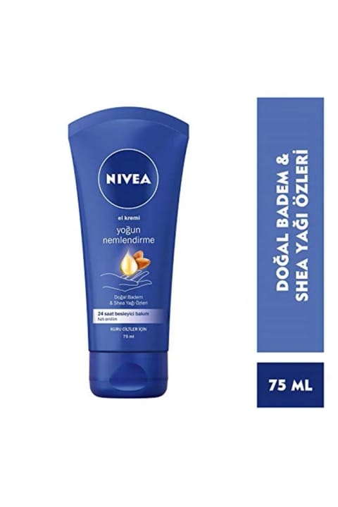 NIVEA کرم دست مرطوبکننده شدید 75ml با عصاره روغن بادام طبیعی و روغن شی