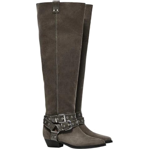 SLOUCHY FLAT BIKER BOOTS