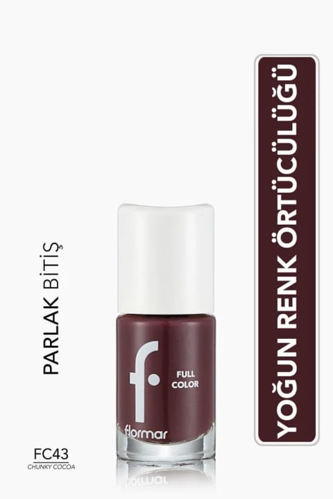 لاک براق با پیگمنت بالا فلورمار - Full Color Nail Enamel - Fc43 Chunky Cocoa