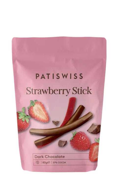 ترکیبی شکلات تلخ و توت‌فرنگی Patiswiss، 80G