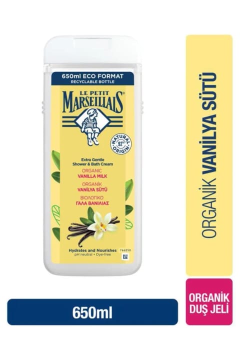 Le Petit Marseillais شاور ژل شیر وانیل 650ml