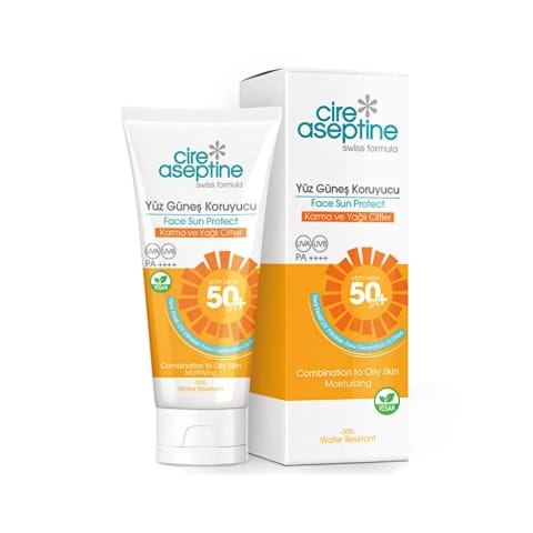 Cire Aseptine کرم ضدآفتاب صورت ۵۰+ SPF مناسب پوست مختلط و چرب ۵۰ میلیلیتر