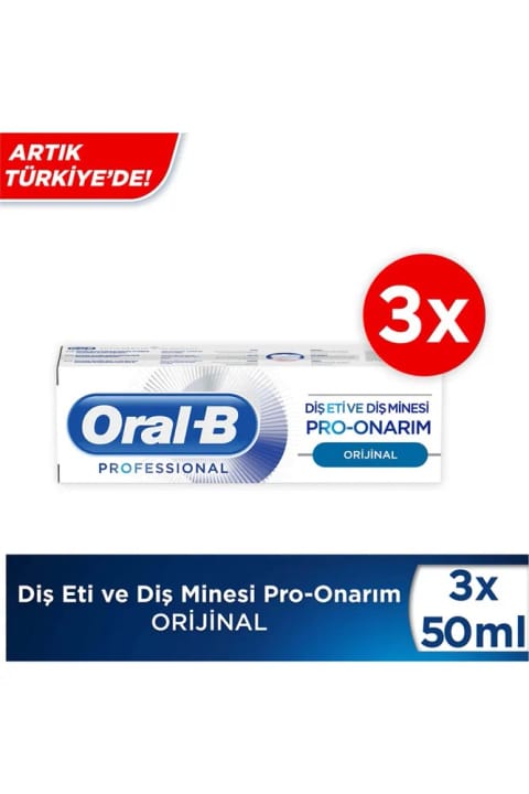خمیردندان Oral-B محافظ لثه و ترمیم مینا ۳×۵۰ میلیلیتر