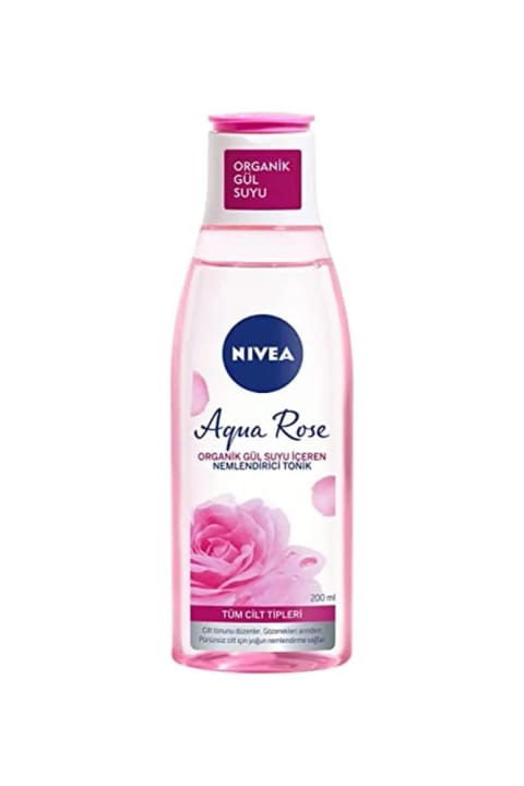 NIVEA Aqua Rose تونیک مرطوبکننده با آب گل ارگانیک رز ۲۰۰ میلیلیتر مناسب همه انواع پوست