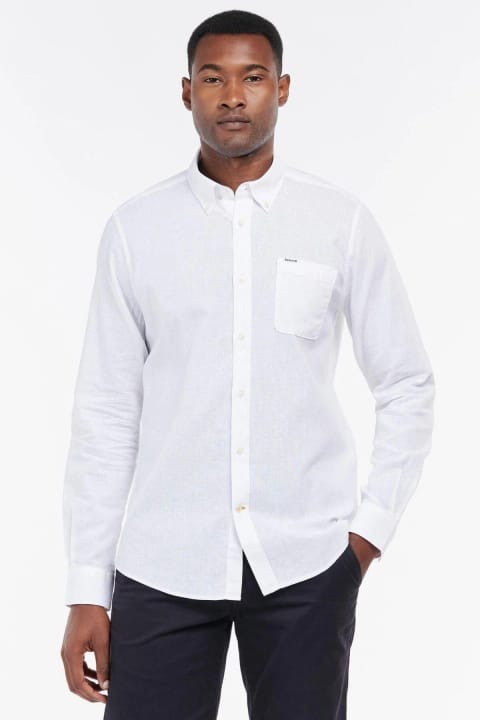 پیراهن مردانه Barbour مدل Nelson Tailored رنگ WH11 سفید