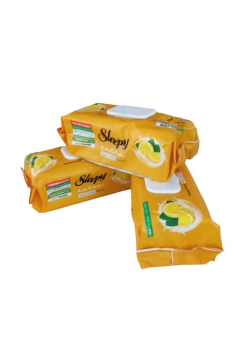 Sleepy دستمال تمیزکننده سطح با عصاره لیمو ۳×۱۰۰ برگ